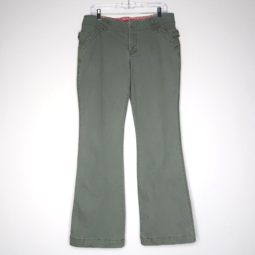 Mossimo VTG Stretch Cargo Pants Size 11 Sage Green Utility Flare Y2K Punk Grunge